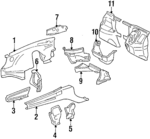 1246201750 - Body: Apron Panel for Mercedes-Benz Image