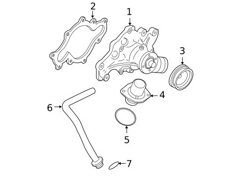 Water Pump for 2006 Ford F-250 Super Duty #0