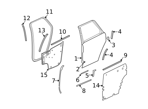 Door & Components for 2007 Saturn Vue #0