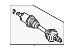 31607622884 - Front Drive Axle: Axle Assembly for BMW: X5, X6 Image