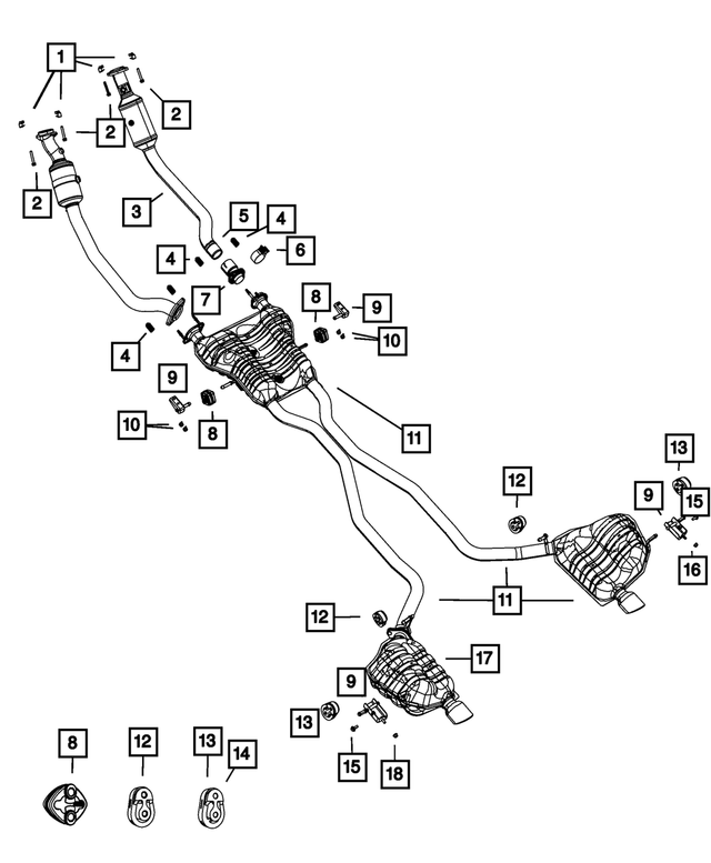 4726055AD - : Exhaust Resonator And Tailpipe for Mopar Image