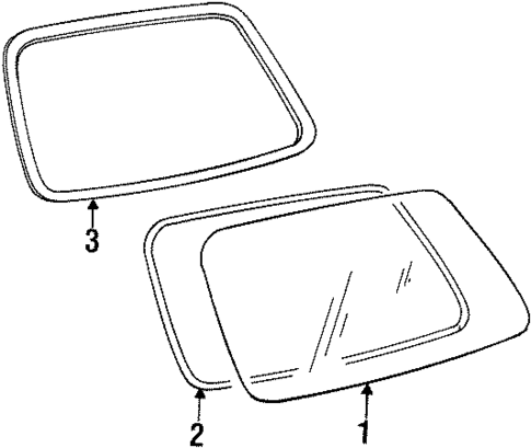Glass - Lift Gate for 2001 Kia Sportage #0