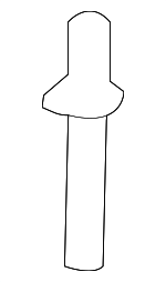 MR473000 - Body: Bumper Cover Rivet for Mitsubishi Image