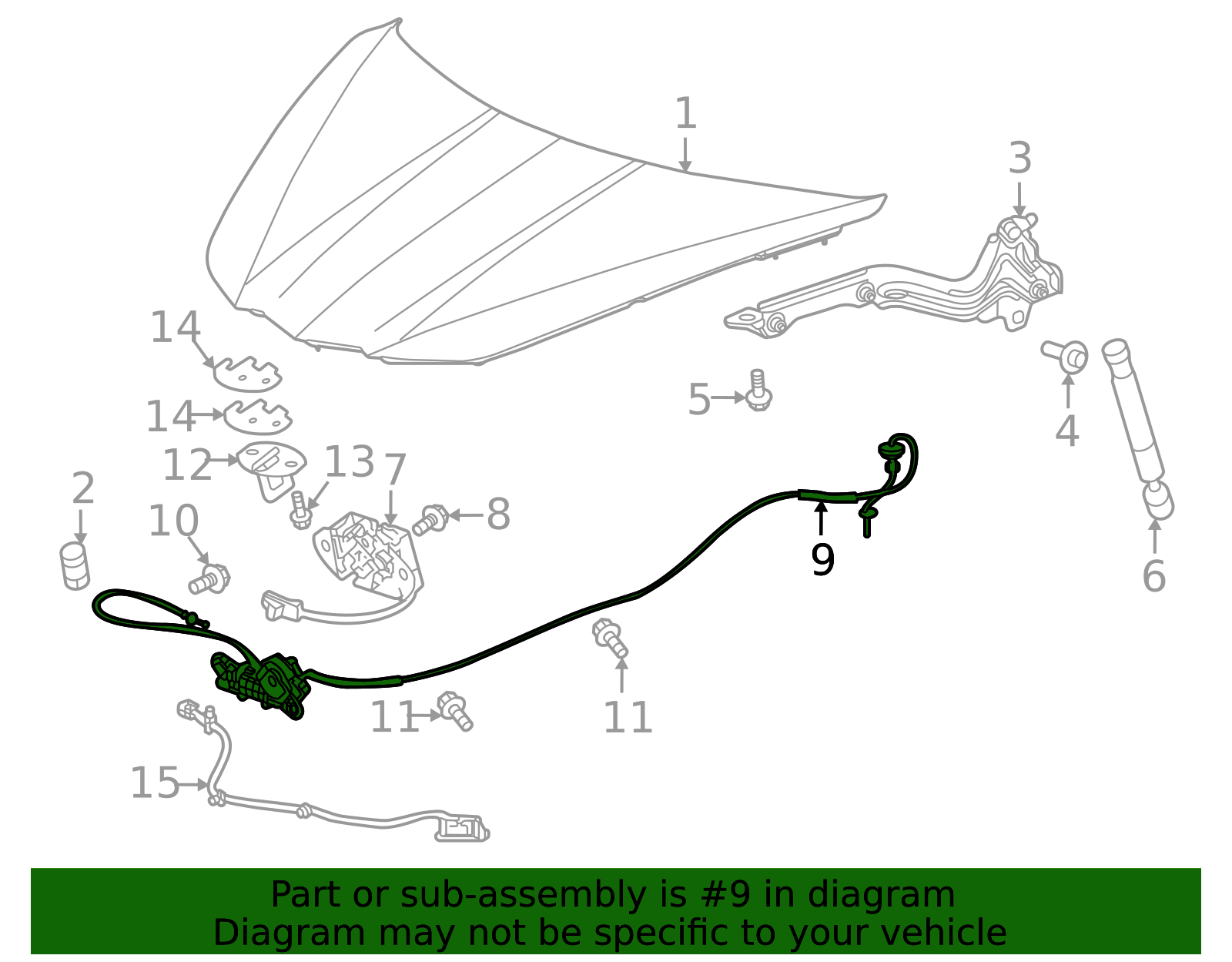 2020-2023 Chevrolet Corvette Hood Latch Actuator 85133062 | TascaParts.com