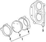 4114777 - Electrical: Headlamp Assembly for Dodge: D100, D150, D250, D350, W100, W150, W250, W350 Image