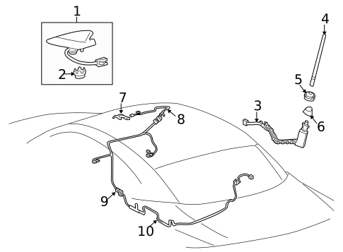 Antenna & Radio for 2013 Lexus IS250 #0