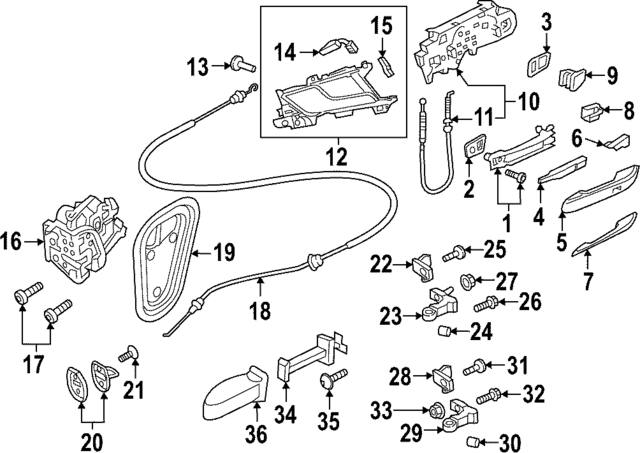 8W0837811A - Body: Handle Base for Audi Image