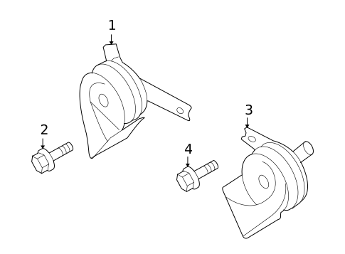 Horn for 2010 Hyundai Veracruz #0