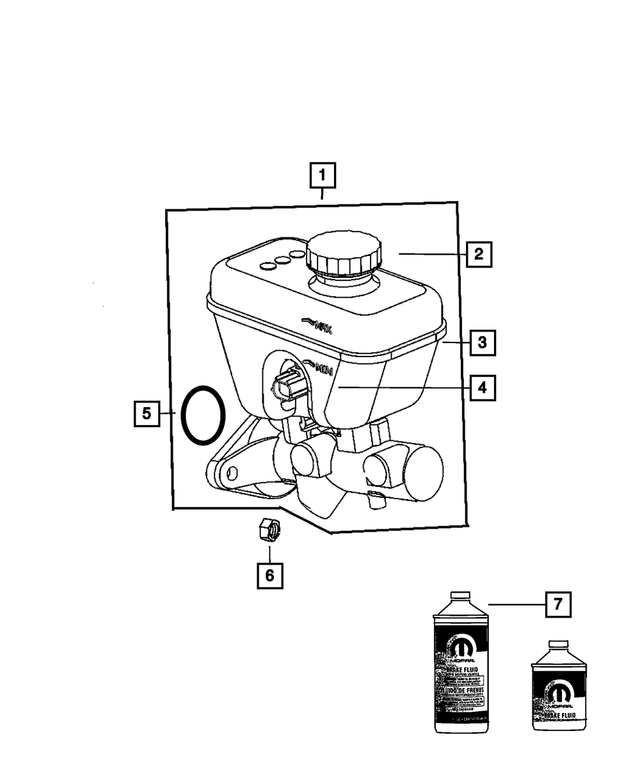 5143283AA - Brakes: Brake Master Cylinder Reservoir for Mopar Image