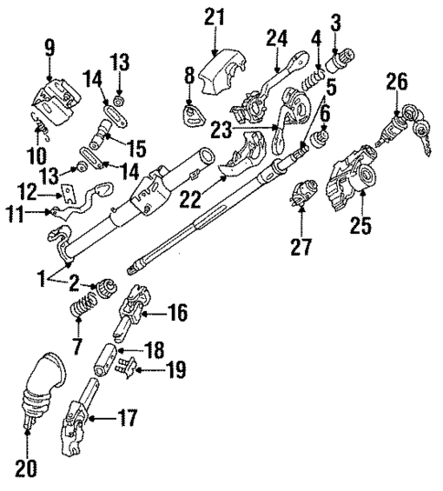 Steering Column Assembly for 1996 Volkswagen Jetta #0