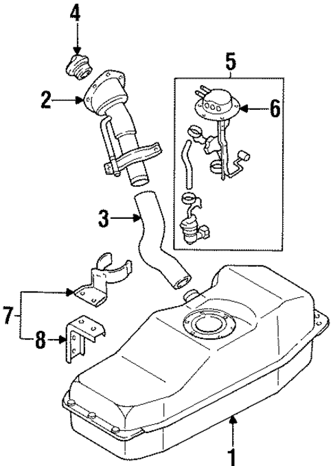 Fuel System Components for 1997 Nissan Pickup #0