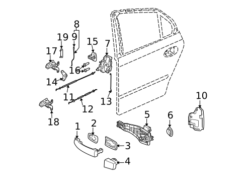 Rear Door for 2008 Saab 9-3 #1
