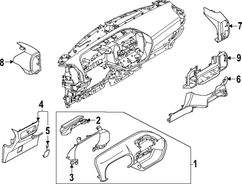 Instrument Panel Components for 2025 Ford Bronco Sport #0