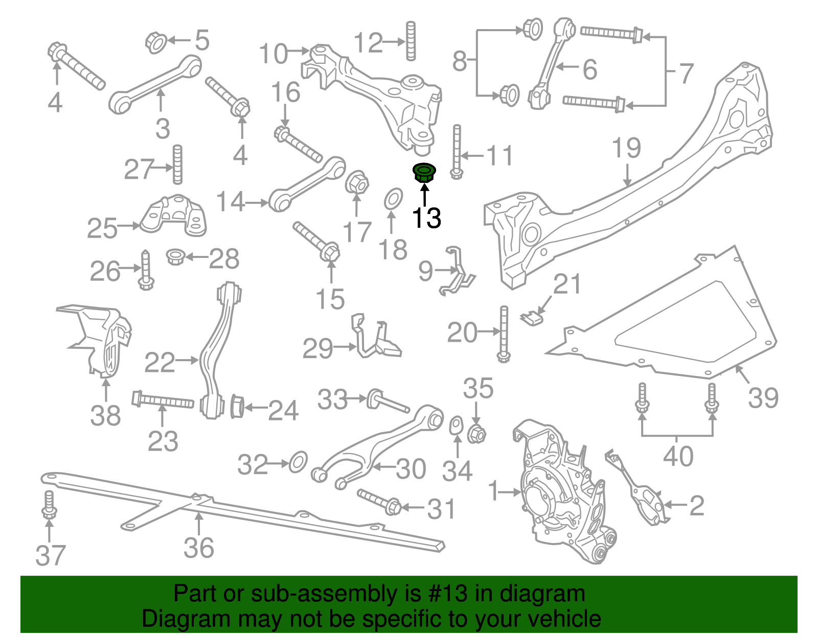 Suspension Cross-Member Reinforcement Nut - Porsche (N-909-167-01)