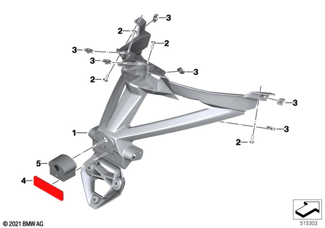 46637724898 - Frame and Mounting Parts: License Plate Holder -  for BMW-Motorrad Image