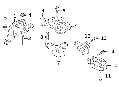 Engine & Trans Mounting for 2019 Ford Transit Connect #0