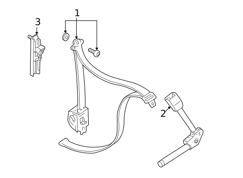 Rear Seat Belts for 2004 Ford Focus #0