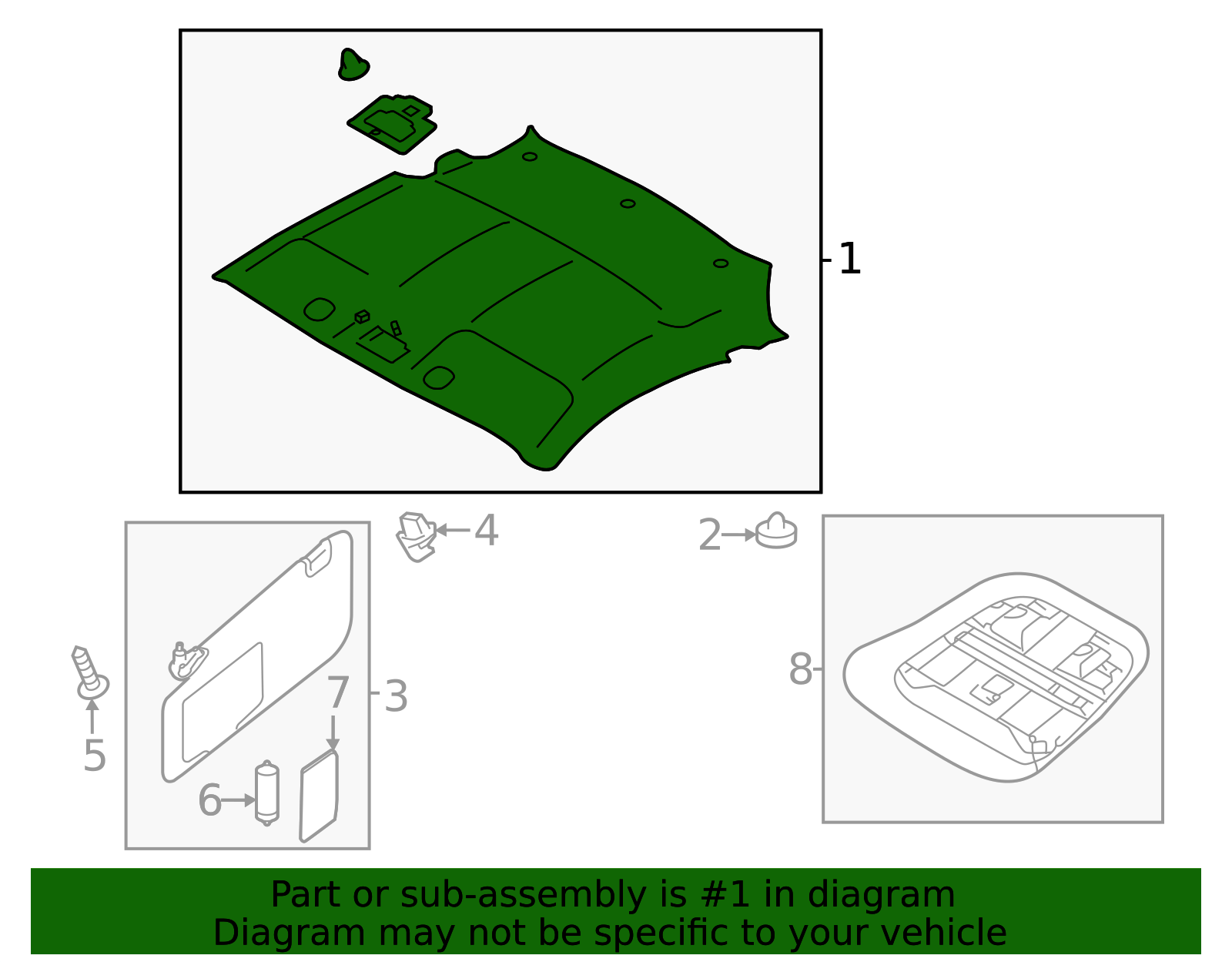 728ページ 2022-2023 Subaru BRZ Headliner 94442CC020VH | OEM Parts Online