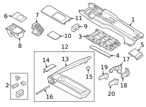 Rear Console for 2016 Porsche Panamera #5