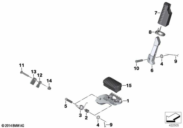 46717708008 - : Shim For Foot Peg - Front Right for BMW-Motorrad Image
