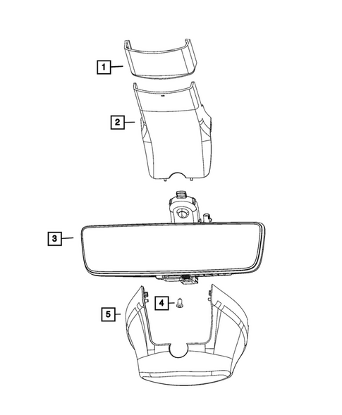 Glass and Interior Rearview Mirror for 2024 Ram 1500 #1