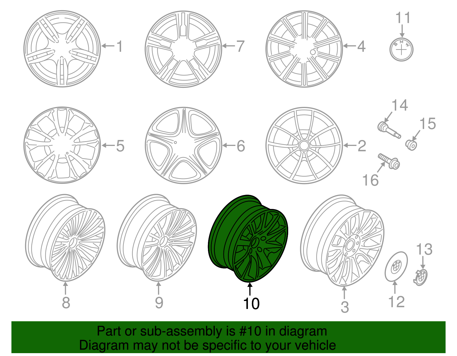 かおリン様 36116796144 - 2012-2015 BMW Spare Wheel (36-11-6-796-144
