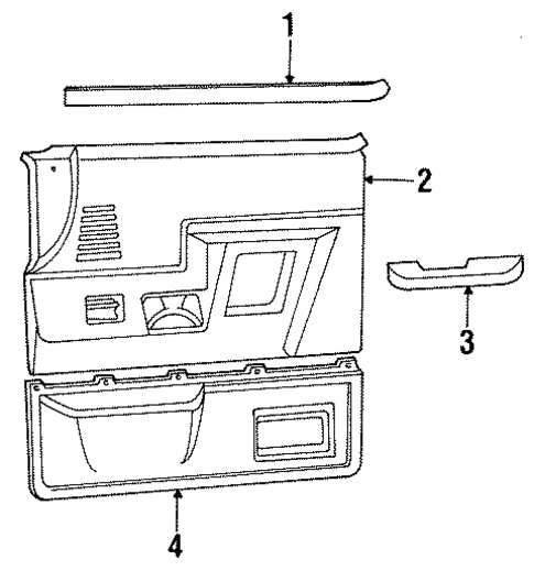 Interior Trim - Front Door for 1990 Ford F-350 #0