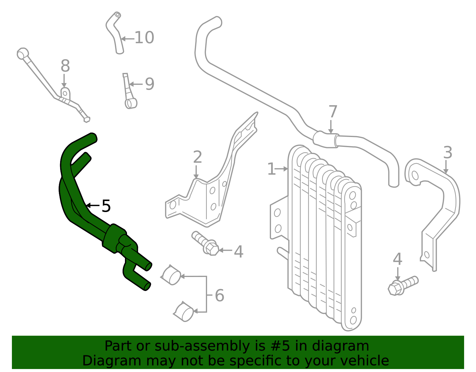 2016-2019 Mitsubishi Outlander Sport Cooler Line 2922B215 | OEM