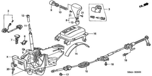 Select Lever (1) for 2002 Honda Accord #0