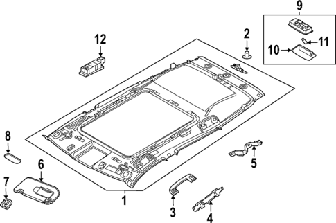 Interior Trim - Roof for 2025 Nissan Rogue #0