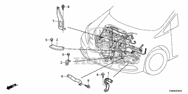 Engine Wire Harness Stay (1.8L) for 2012 Honda Civic #0