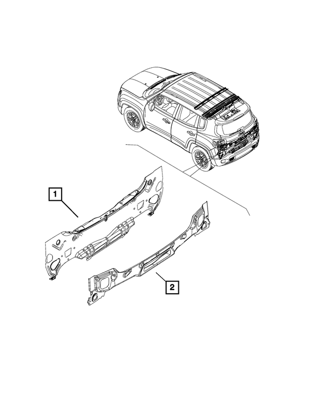 68246341AA - : Lift-Gate Opening Panel for Mopar Image