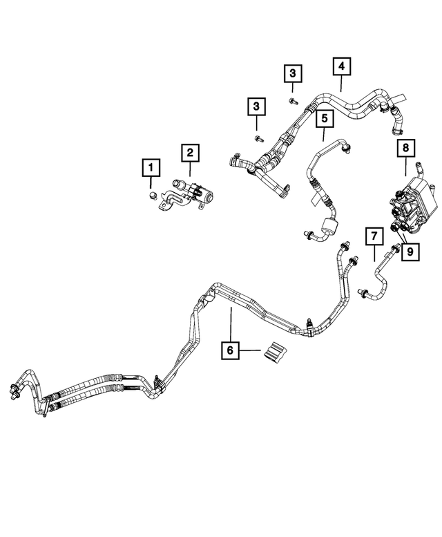 68244080AB - Cooling: Transmission Oil Cooler Tube for Mopar Image image