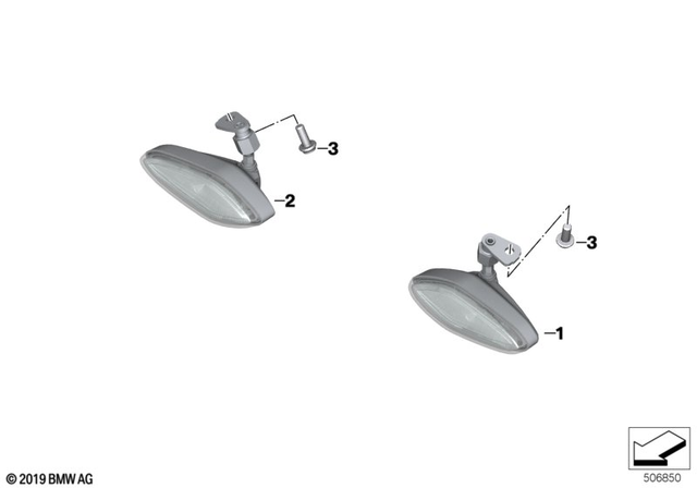 63139898703 - Lights: Led Turn Signal, Front Left -  for BMW-Motorrad Image