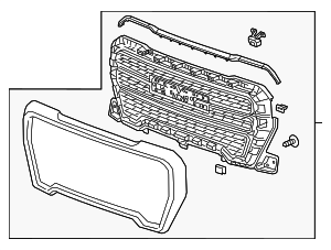 2019-2023 GMC Bright Chrome Front Grille 84508286 GM | GMPartsDirect.com
