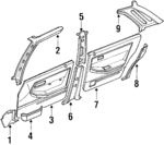 HE016837017 - Body: Cowl Trim for Mazda: 929 Image