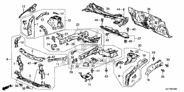Front Bulkhead - Dashboard for 2016 Honda CR-Z #0