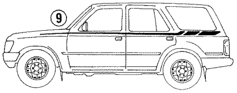 Stripe Tape for 1993 Toyota 4Runner #1