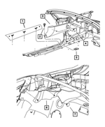 153754 - Interior Trim: Screw for Chrysler: Town &amp; Country, Voyager | Dodge: Caravan, Dakota, Grand Caravan, Ram 1500, Ram 2500, Ram 3500, Viper | Ram: Dakota Image image
