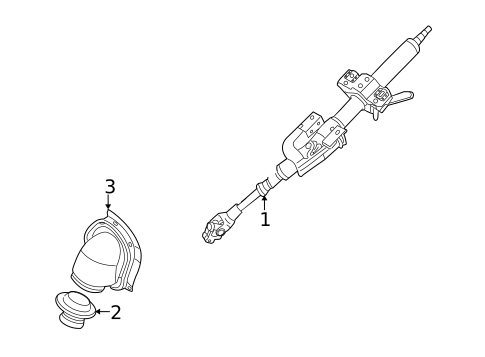 Steering Column Assembly for 2013 Mitsubishi Outlander #0