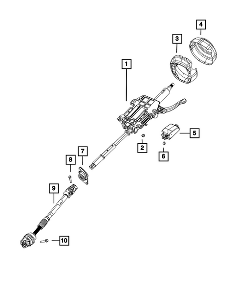 Steering Column and Intermediate Shaft for 2026 Jeep Gladiator #0