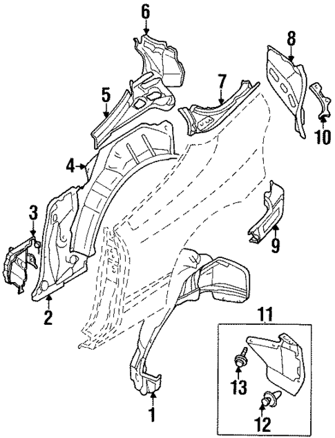 Inner Structure for 1996 Mitsubishi Eclipse #0