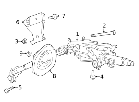 Steering Column Assembly for 2017 Volkswagen Touareg #1