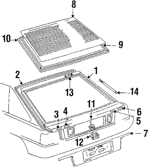 Lift Gate for 1985 Toyota Camry #0