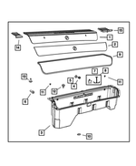 68146640AA - Body Sheet Metal Except Doors: Storage Bin Door, Right for Ram: 1500, 2500, 3500 Image