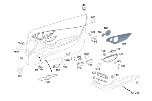 Door Trim for 2016 Mercedes-Benz C63 AMG #0
