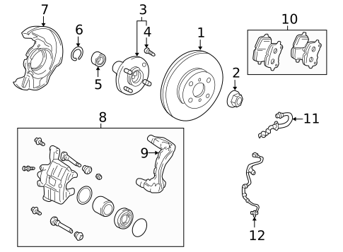Brake Components for 2004 Pontiac Vibe #2
