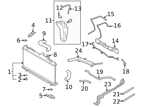Radiator & Components for 2004 Subaru Baja #0