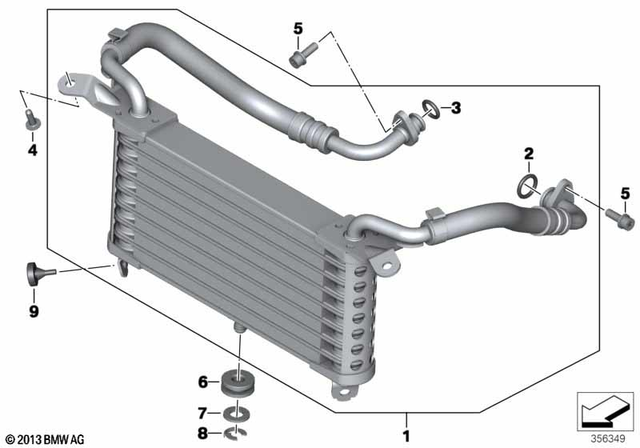 17218545633 - Cooling: Oil Cooler for BMW-Motorrad Image