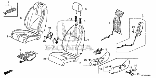Front Seat (L.) for 2019 Honda Civic #0